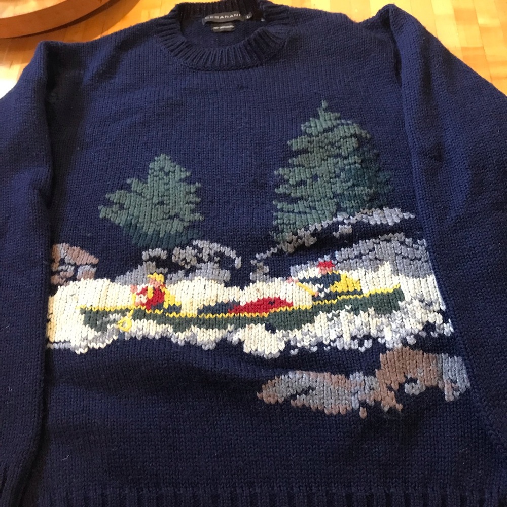 Navy Blue  Crewneck Sweater